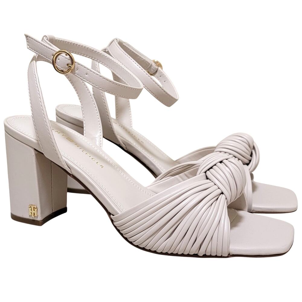 Tommy Hilfiger Women Sarifina Knotted Ankle Strap Sandals Size US 9M Taupe Beige